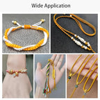 Markcain 2mm x 110 Yards Gold Nylon Cord, Gold String Beading Thread for Bracelets, Necklaces and Wind Chime Crafts - size: Gold