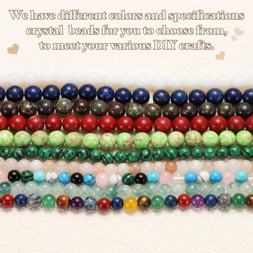 HARFINGTON 50pcs Natural Stone Beads 6mm Black Courage Stone Round Gemstone Stone Loose Beading Real Genuine Smooth Balls Bead for Jewelry Making Bracelets Necklace Earrings DIY - color: Black Courage Stone, size: 6mm