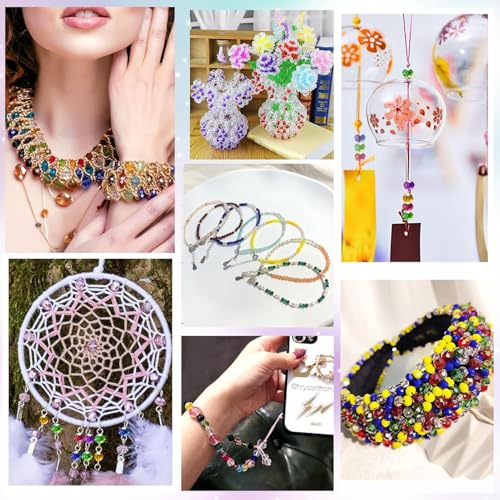 1000 Pcs Rondelle Faceted Glass Beads Crystal Glass Beads for Jewelry Making 4/6/8mm Faceted Briolette Rondelle Bead with Container for Earrings,Necklaces,DIY Beading Projects (Mix) - color: mix