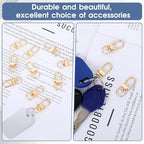 30 Pieces Lobster Claw Clasps Gold Swivel Snap Hooks, Metal Lobster Clasp Keychain Swivel Lanyards Snap Hooks Key Chain Hooks for Jewelry Making Purse Bags Keychain Clasp Connector Art Crafts