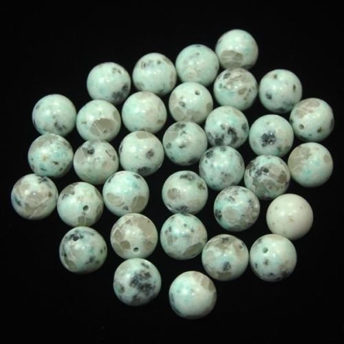 AD Beads Natural Gemstone Round Spacer Loose Beads (6mm 100pcs, Lotus Jasper) - color: Lotus Jasper, size: 6mm 100pcs