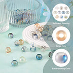 Cheriswelry 100Pcs 14mm Large Hole Electroplate Glass European Beads Transparent Rondelle Loose Spacer Beads 10 Colors DIY for Jewelry Making Crafts - color: Mixed Color*4-Rondelle