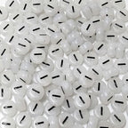 200PCS Letter Beads Glow in The Dark 4x7mm Acrylic Alphabet Vowel Letter I Beads for Jewelry Making Bracelet - color: I-200PCS