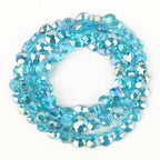 70pcs 8mm Valentine's Day AB Blue Faceted Heart Beads for Jewelry Making Crystal Glass Beads for Bracelets Necklace Crafts, Friendship Bracelet Kit, Love Gifts - color: AB Blue