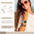 Newlibery Natural Stone Bracelet Beaded-Band Women Compatible with Apple Watch 42mm(S3/2/1) 44/45/46/49mm Feminine Handmade Stretch Strap for iWatch Series 11/10/9/8/7/6/5/4/3/2/1 SE 3/2/1 Ultra1/2/3 - color: B3 Blue Green, size: 46(S10/11)/49/45/44/42mm(