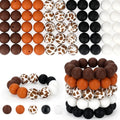 100 Pcs 15mm Silicone Beads for Keychain Making, Pink Gream Silicone Beads Bulk Round for Bracelets Pens Crafts Jewelry Making (Brown White) - color: Brown White
