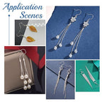 Pandahall 200pcs Stainless Steel Hypoallergenic Earring Hooks Fish Earwire with Coil for Jewelry Makings 14x17x2mm