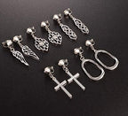 15 Pairs Wholesale Clip on Earrings for Women Trendy,Lightweight Clipon Earrings for Women in Silver Tone - style: #2-Silver earrings