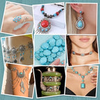PH PandaHall 7 Sizes Synthetic Turquoise Cabochons, 84pcs Flat Round Gemstone Tiles Blue Turquoise Cabochons Beads for Bracelet Necklace Earring Cameo Carfts Jewelry Making, 6/8/10/12/18/20/30mm - size: 6/8/10/12/18/20/30mm