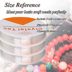 Whale Stretchy String for Bracelets, 3 Rolls Clear Elastic String for Jewelry Making 0.6mm 15mRoll Jewelry Beading Wire Crystal Craft Wire Stretch Cord for Seed Beads Pony Beads (3 Rolls)