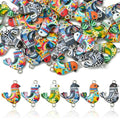 DanLingJewelry 50Pcs Random Bird Links Enamel Animal Connector Colorful Flying Animal Bird Dangle Charms for DIY Craft Jewelry Making - color: 50pcs - Bird - Random