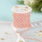 Pink Enamel Chain for Jewelry Making, 2 Meters Gold Plated Brass Cable Link Chain Roll with 30pcs Jump Rings and 10pcs Lobster Clasps - color: Pink