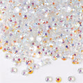 3000 Pieces SS6 2mm Flatback Rhinestones AB Clear Round Gems Crystals for Nail Art DIY Crafts Clothes Shoes Bags （Transparent AB） - color: Transparent AB, size: SS6/2mm