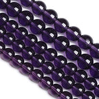 8MM 46PCS Purple Amethyst Glass Crystal Beads for Jewelry Making DIY Bracelet Necklace - color: Amethyst Glass, size: 8mm