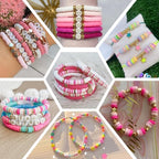 3500pcs Rich Color Clay Beads for Bracelets Making 6mm Heishi Beads Polymer Flat Round Disc Clay for Jewelry Making Deep Tone Bead Crafts - color: Vibrant