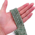 BEADIA Natural Green Aventurine Spacer Beads Caps Loose Semi Gemstone for Beading Jewelry Making 6mmx3mm 38cm - color: Green Aventurine, size: Round 6mm x 3mm
