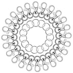 Key Chain Swivel Hooks, Anezus 100pcs Keychain Hardware Metal Swivel Snap Hook Lanyard Clips Hooks with Keychain Rings for Keychain Hardware and Lanyard Charms
