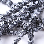 Black Peacock Turquoise Stone Beads for Jewelry Making DIY Bracelet Necklace Gemstone Round Crystal 1 Strand 15.5inch 4MM - color: Black Peacock Turquoise, size: 4MM