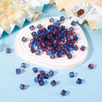 Craftdady 100pcs Square Polygon Acrylic Beads Crystal Two-Tone Spray Painted Spacer Charms for DIY Necklace Bracelet Making - color: Blue & Purple,Polygon