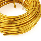 Fashewelry 32.8 Feet 5mm Gold Aluminum Wire Bendable Metal Craft Wire for Beading Sculpting Jewelry Making - color: Round-Gold, size: 5mm