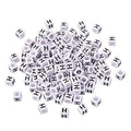 FASHEWELRY 300Pcs Cube White Acrylic Letter Beads 6x6mm Letter H Alphabet Beads for DIY Bracelet Necklace Jewelry Making - color: Letter H, size: 6x6x6mm