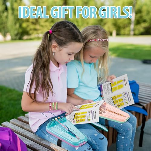 Chilpals Friendship Bracelet Making Kit for Girls 8-12, DIY String Bracelet Maker & Jewelry Craft Kits - Innovative Leg-Strap Design, Birthday Gifts Ideas for Kids Ages 7 8 9 10 Year Old (Blue) - color: Blue