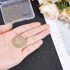 Beebeecraft 300Pcs Round Crimp Beads 14K Gold Filled Brass Tiny 1.5x1mm Non-Tarnish Rondelle Positioning Stopper Crimp Spacer Beads for Jewelry Making Bracelet Necklace Supplies - size: 1.5mm