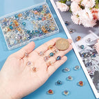 AHANDMAKER 160Pcs Faceted Teardrop Glass Beads, 10 Styles 8x9mm Top Drilled Drop Spacer Beads, Transparent Waterdrop Crystal Glass Beads Hanging Pendants for DIY Craft and Jewelry Making, Hole: 0.8mm - color: 10 Styles Waterdrop