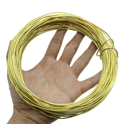 12 Gauage(2 mm),1 Pound 55ft Spool Brass Wire for Jewelry Making, Beading,Yellow Brass, Round, Dead Soft - size: 12 Gauage(2 Mm),1 Pound
