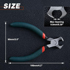 Mini End Cutter Pliers 4.5 Inches End Nippers Staple Puller Nail Remover Tool Zipper Install Pliers Wire Cutters for Jewelry Making - style: End Nipper-Orange