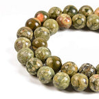 36pcs 10mm Natural Rhyosite Gemstone Round Spacer Loose Stone Beads for Jewelry Making 15.5" 1 Strand (Rhyosite, 10mm 36Beads) - color: Rhyosite, size: 10mm 36Beads