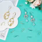 SUNNYCLUE 1 Box 80Pcs Earring Hooks Stainless Steel Ear Wires Fish Hooks 18K Gold Plated Metal Earring Findings Earring Hook with Loops Wide French Earring Hooks for Jewelry Making Supplies Women - color: 80pcs 18k Gold Plated & Stainless Steel Drop Shape