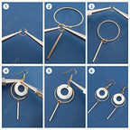 SUNNYCLUE 1 Box DIY 10 Pairs Circle Charms Round Linking Rings Earring Making Kit Triangle Charms for Jewelry Making Flat Shell Pendant Jump Rings Earring Hooks Glass Pearl Beads Adult Women - color: Diy 10 Pairs Circle Charms Earrings