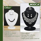 MOOCA 3 Pcs Set Black Velvet Combination Display Jewelry Stand Bust for Necklaces, Earrings, Rings, Jewelry Display For Vendors - color: Black Velvet, 3 pieces