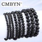 2/3-Pieces 4mm 6mm 8mm Natural Crystal Gemstone – Handmade Reiki Energy Healing Stretch Bracelets Jewelry for Yoga, Meditation, Unisex - color: 3 Pieces (BlackLava&BlackOnyx&MatteBlackAgate), size: 6mm