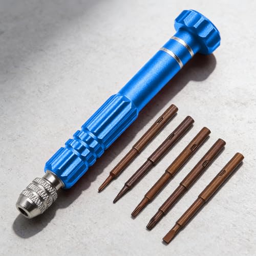 5-in-1 Multifunctional Small Screwdriver, Precision Set with 5 Micro Bits, Mini Repair Magnetic Screwdriver Kit for Eyeglass Sunglasses Electronics Cellphone Jewelry, Blue - color: Blues