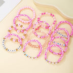 12pcs Halloween Heishi Beaded Bracelets for Women-Spooky Ghost & Pumpkin Party Favors Boho Stackable Polymer Clay Bead- Stretch Friendship Bracelet Set - style: Breast Cancer 1