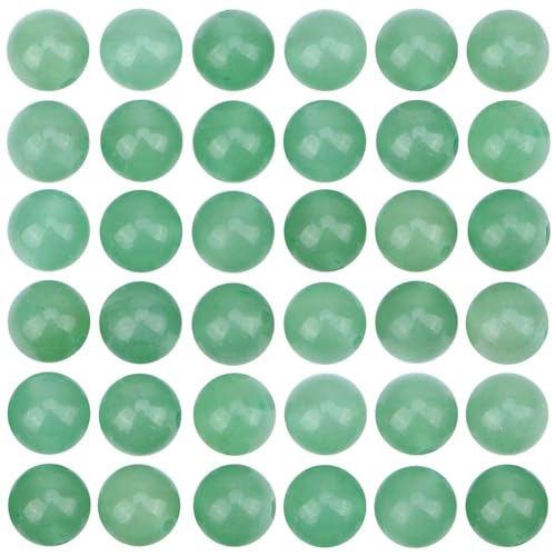 100pcs Natural Stone Beads 8mm Green Aventurine Round Genuine Real Stone Beading Loose Gemstone Hole Size 1mm DIY Charm Smooth Beads for Bracelets Necklaces Earrings Jewelry Making Crafts - color: Green Aventurine