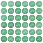 100pcs Natural Stone Beads 8mm Green Aventurine Round Genuine Real Stone Beading Loose Gemstone Hole Size 1mm DIY Charm Smooth Beads for Bracelets Necklaces Earrings Jewelry Making Crafts - color: Green Aventurine