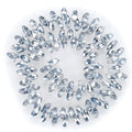 200pcs Czech 12mm Faceted Teardrop Briolette Crystal Glass Loose Beads Pendant Drop Spacer Bulk Silver Shade for DIY Jewelry Making CCT2-32 - color: Silver shade, size: 12x6mm - 200pcs