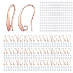 Rose Gold Plated Earring Hooks, 230PCS Earring Findings with Earring Backs for Jewelry Making Hypoallergenic Ear Wires Fish Hook for DIY Earrings Bulk Pack - color: Rose Gold-Big Earing Hooks