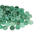 TUMBEELLUWA Natural Gemstone Beads for Jewelry Making, Rondelle Large Hole Loose Beads Pack of 15,Green Aventurine(8x14 mm) - color: #2-Green