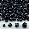 850pcs Acrylic Round Faceted Beads 6mm 8mm 10mm 12mm Faceted Round Spacer Beads for Bracelets Necklace Earring DIY Jewelry Making Craft(Black) - color: Black