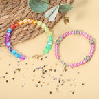 2500 Pcs 2x2mm Crimp Tube Bead Crimp Beads for Jewelry Making 5 Colors Plated Brass Column Stoppers Crimping Beads Tube for DIY Bracelet Earrings Necklace Accessories