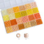 Yellow Colors 3mm Seed Beads, 5200Pcs Glass Seed Beads Kit with Storage Box for DIY Necklace Bracelet Crafts - color: Yellow