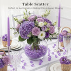 DomeStar Purple Fake Ice Rocks, 150PCS Acrylic Gems Crystals Plastic Diamonds Centerpiece for Vase Fillers Wedding Party Table Scatter - color: Purple