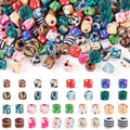 180 Pcs 18 Styles Clay Column Beads Tube Printed Beads Cylinder Loose Spacer Craft Beads Bulk for Bohemian Jewelry DIY Friendship Bracelet Women Necklace Earring Accessory 5.5-7 mm