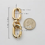 2 PCS Swivel Lobster Claw Clasp, Metal Snap Hooks, Double Opening Key Chain Clip for Bag Car Keychain Making Purse Straps - color: Gold