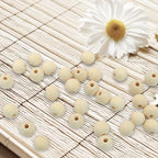 100Pcs Natural Wood Beads, 20mm Small Round Wooden Balls, 3/4Inch Unfinished Wooden Beads for Crafts, DIY Jewelry, Dream Catchers - size: 20mm