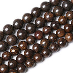88pcs 4mm Natural Stone Beads Brown Bronzite Gemstone Round Loose Beads for Jewelry Making DIY Bracelet Necklace (Bronzite Gemstone, 4mm) - color: Bronzite Gemstone, size: 4mm